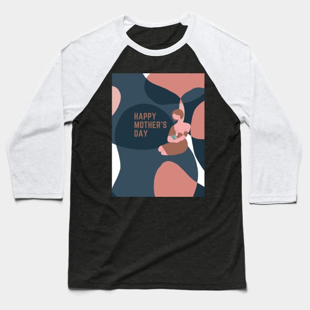 Happy First Mothers Day Baseball T-Shirt by Rowalyn Keith